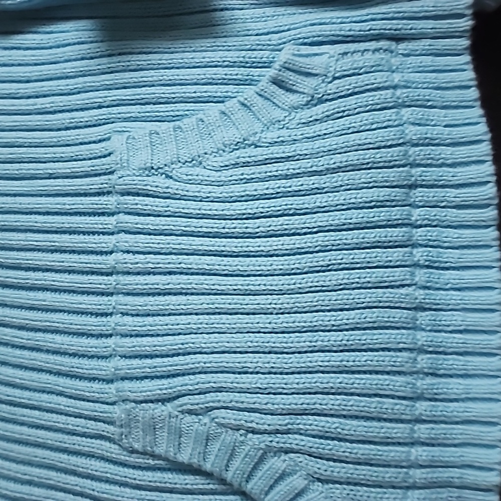 Blue Kids Ribbed Hoodie - Picture 4 of 5